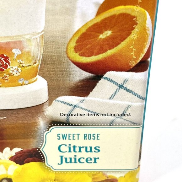 Pioneer Woman Glass Citrus Juicer Sweet Rose Floral Lid & Measurement Marking - Picture 3 of 8